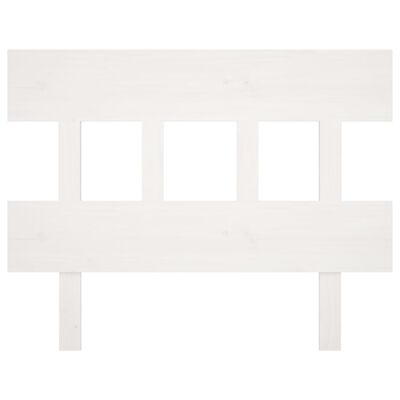 vidaXL Wezgłowie łóżka, białe, 93,5x3x81 cm, lite drewno sosnowe