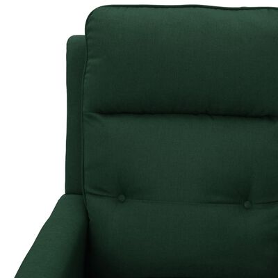vidaXL Rozkładany fotel masujący ułatwiający wstawanie, ciemnozielony