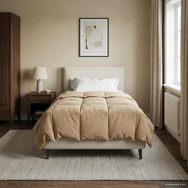 vidaXL Zimowa Kołdra Ciemnoniebieski 140 x 220 cm Mikrofibra