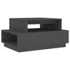 vidaXL Stolik kawowy, szary, 80x55x40,5 cm, lite drewno sosnowe