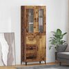 vidaXL Highboard Montowane na ścianie Stare drewno 69,5 x 34 x 180 cm