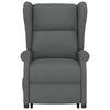 vidaXL Podnoszony fotel masujący, ciemnoszary, tkanina