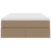 vidaXL Ł&oacute;żko z miejscem na przechowywanie i materacem Cappuccino