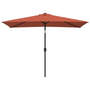 vidaXL Parasol ogrodowy na metalowym słupku, 300 x 200 cm, terakotowy