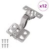 vidaXL Zawias 12 pcs Nikiel 85 x 52,5 x 9,5 mm Żelazo