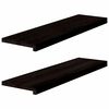 vidaXL Stopnie schodowe 2 szt. brązowoczarne 90x30x2 cm lite drewno dębowe