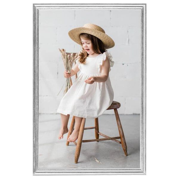 vidaXL Ramki na zdjęcia, 5 szt., ścienne, srebrne, 70x90 cm, MDF