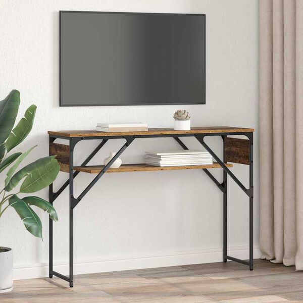 vidaXL StolikKonsolowy Stare drewno 105x30x75cm