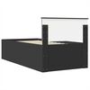 vidaXL Ramka ł&oacute;żka Czarny 90 x 200 cm Materiał drewnopochodny