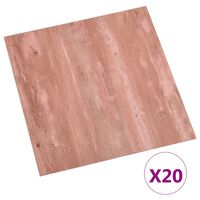 vidaXL Samoprzylepne panele podłogowe, 20 szt., PVC, 1,86 m², czerwone