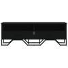 vidaXL Szafka pod TV, czarna, 122x34x41 cm, materiał drewnopochodny