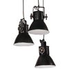 vidaXL Lampa wisząca, 25 W, czarna, 30x30x100 cm, 17 cm, E27