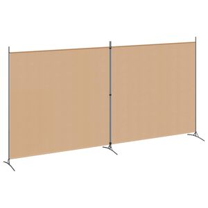 vidaXL Parawan 2-panelowy Beżowy 348 x 180 cm tkanina
