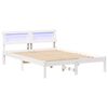 vidaXL Ramka ł&oacute;żka Z zagł&oacute;wkiem Biały 120 x 200 cm Lite drewno sosnowe