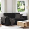 vidaXL Sofa 2-osobowa, czarna, 140 cm, tapicerowana aksamitem
