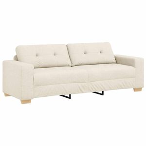 vidaXL Sofa Beżowy 221 x 78 x 80 cm Tkanina lniana