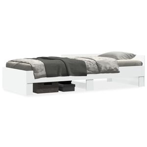 vidaXL Rama ł&oacute;żka, biała, 75x190 cm, materiał drewnopochodny