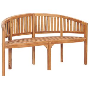vidaXL Ławka w kształcie banana, 151 cm, lite drewno tekowe