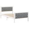 vidaXL Ramka ł&oacute;żka Jasnoszary 100 x 200 cm Lite drewno sosnowe