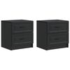 vidaXL Szafka Nocna z szufladą 2 pcs Czarny 43 x 34,5 x 44,5 cm