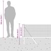 vidaXL Słupek ogrodzeniowy. Szary 100 x 0,6 m (siatka 12 x 12 mm)