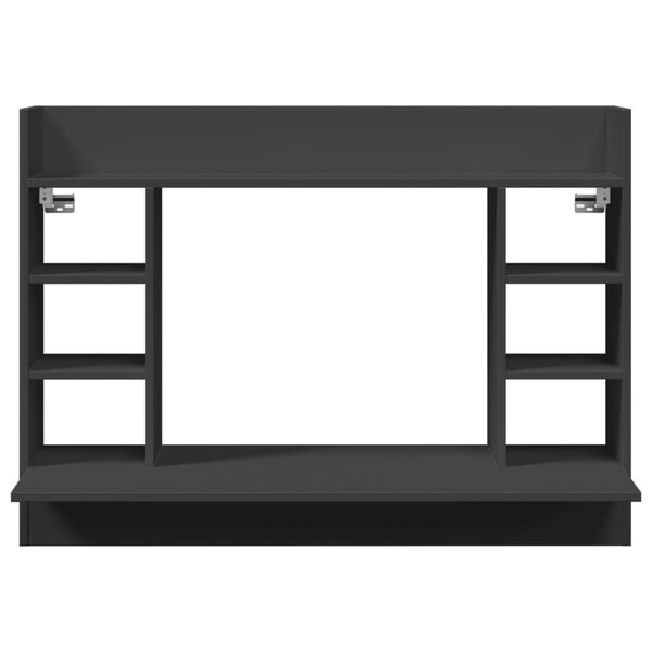 vidaXL Biurko wiszące, czarne, 105x48x75 cm, materiał drewnopochodny