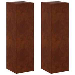 vidaXL Stojak na rośliny 2 pcs Rdzawy 30 x 30 x 100 cm