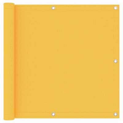vidaXL Parawan balkonowy, żółty, 90x300 cm, tkanina Oxford