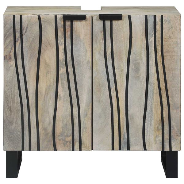 vidaXL Szafka pod umywalkę z p&oacute;łką z drzwiami Biały 62 x 33 x 58 cm