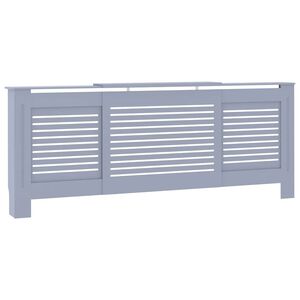 vidaXL Osłona na kaloryfer, MDF, szara, 205 cm