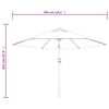 vidaXL Parasol ogrodowy na metalowym słupku, 300 cm, lazurowy