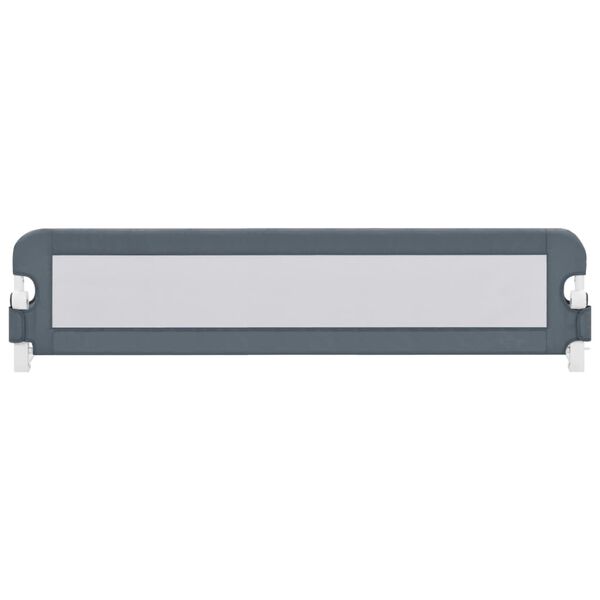 vidaXL Barierka do łóżeczka dziecięcego, szara, 180x42 cm, poliester