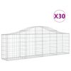 vidaXL Kosze gabionowe, 30 szt, 200x30x60/80 cm, galwanizowane żelazo
