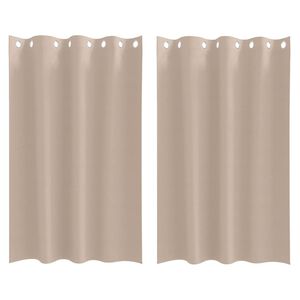 vidaXL Firany blackout z k&oacute;łkami 2 szt. Szarobeżowy 175 x 140 cm