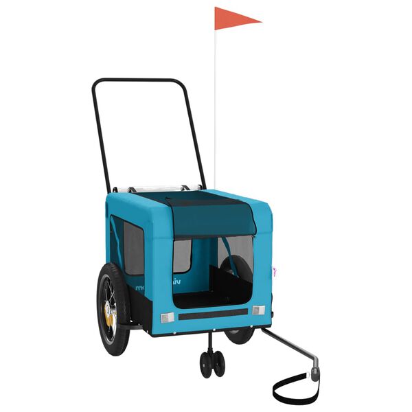 vidaXL Przyczepka rowerowa dla zwierząt, tkanina Oxford i żelazo