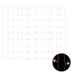 vidaXL Bajkowa zasłona świetlna, 3x3m, 300 LED, ciepła biel, 8 funkcji