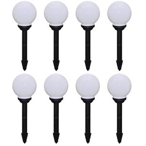 vidaXL Lampy do oświetlenia ścieżki, 8 szt, LED, 15 cm, ze szpikulcami