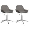 vidaXL Obrotowe krzesła stołowe, 2 szt., ciemnoszare, obite tkaniną