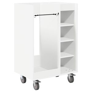 vidaXL Szafka golfowa z kołem Gładki Biały 65 x 45 x 98 cm