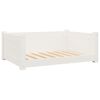 vidaXL Legowisko dla psa, białe, 75,5x55,5x28 cm, lite drewno sosnowe