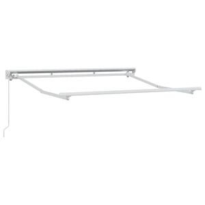 vidaXL Rama markizy Z regulacją Biały 2,5 x 2 m Stal