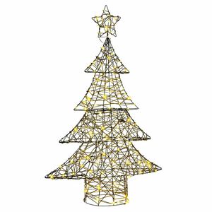 vidaXL Choinka 120 LED Ciepła biel 150 cm rattan