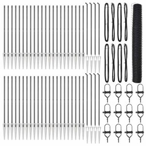 vidaXL Słupek ogrodzeniowy. Szary