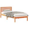 vidaXL Ramka ł&oacute;żka Woskowy Brąz 80 x 220 cm Lite drewno sosnowe