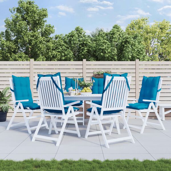 vidaXL Poduszki na krzesła z wysokim oparciem, 6 szt., jasnoniebieskie