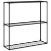 vidaXL 3-poziomowy stojak na rośliny Czarny 100 x 32 x 102 cm Stal