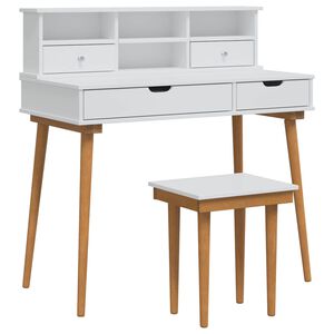 vidaXL Zestaw toaletki FAUSKE 3 szt. Biały 100 x 50 x 103,5 cm