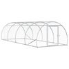 vidaXL Kurnik srebrny 400 x 150 x 100 cm Stal ocynkowana