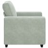 vidaXL Sofa Fotel Jasnoszary 100x77x82 cm Aksamit