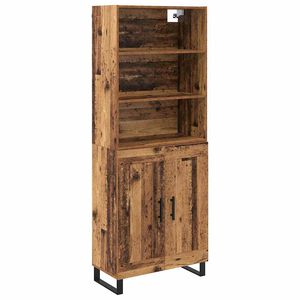 vidaXL Highboard 2 szt. Stare drewno 69,5 x 34 x 180 cm